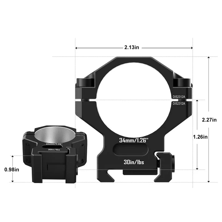 7075 Aluminum Scope Rings