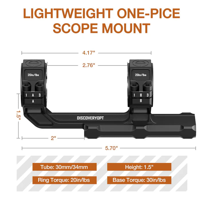 Multi-Compatible Cantilever Scope Mounts | 34/30mm
