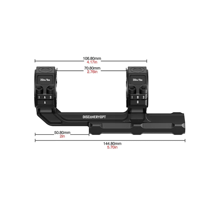 Multi-Compatible Cantilever Scope Mounts | 34/30mm