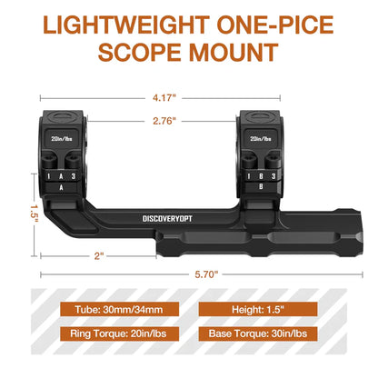 Multi-Compatible Cantilever Scope Mounts | 34/30mm